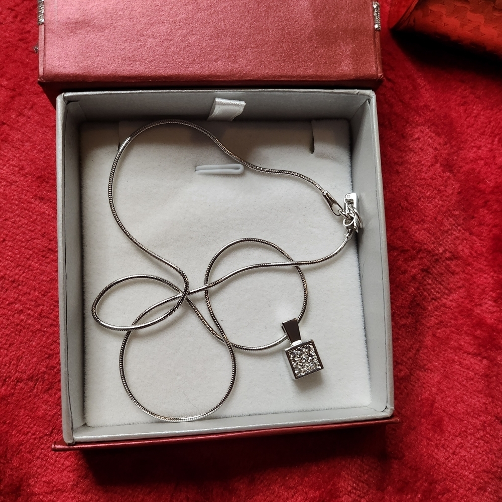 Genuine Swarovski Cube Crystal Necklace